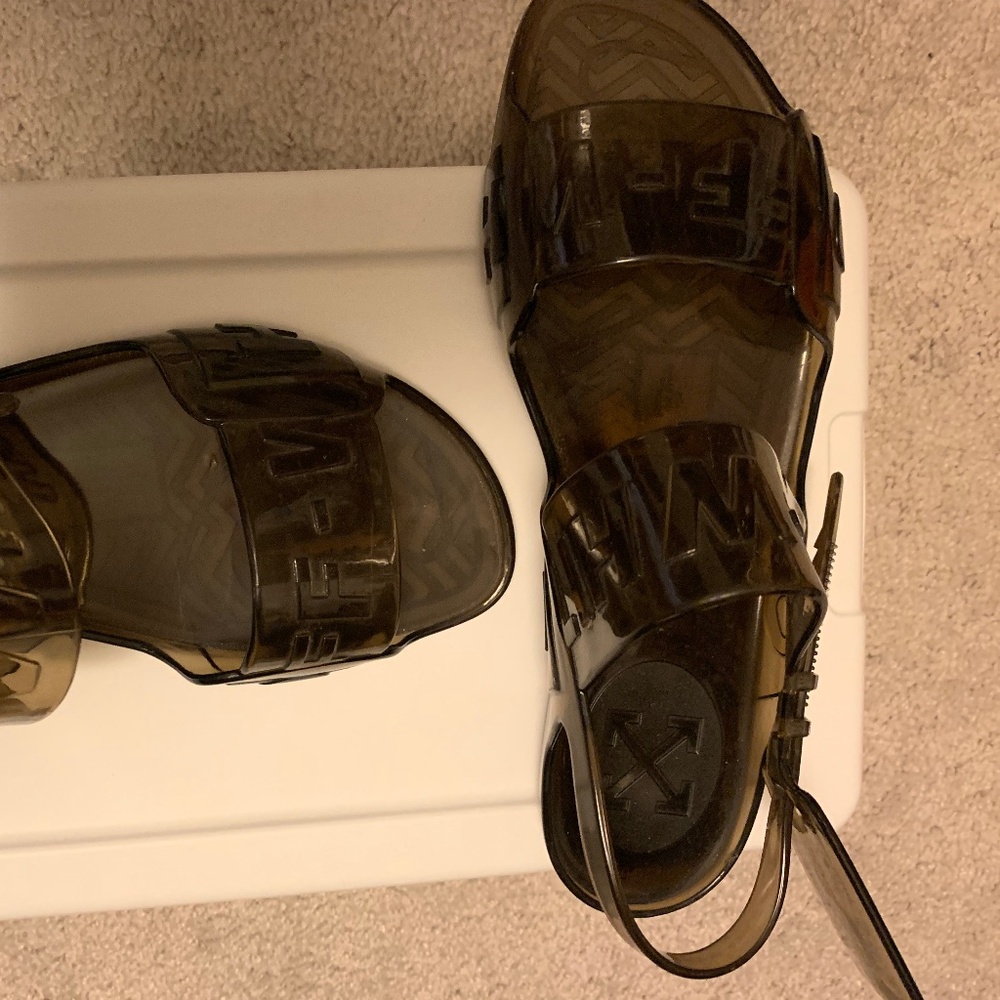OFF WHITE jelly sandals